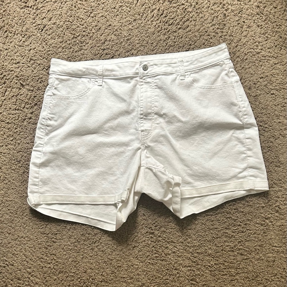 White Jean Shorts